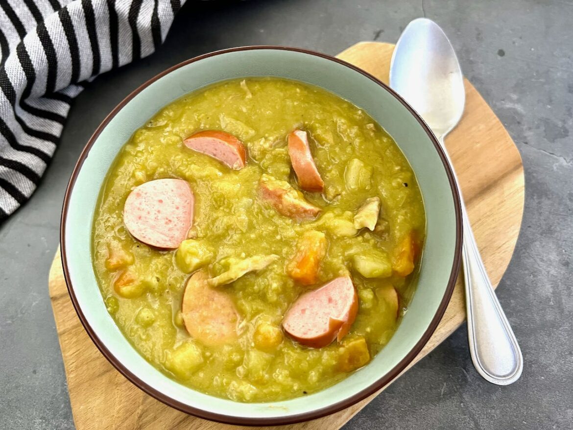 Erwtensoep uit de slowcooker