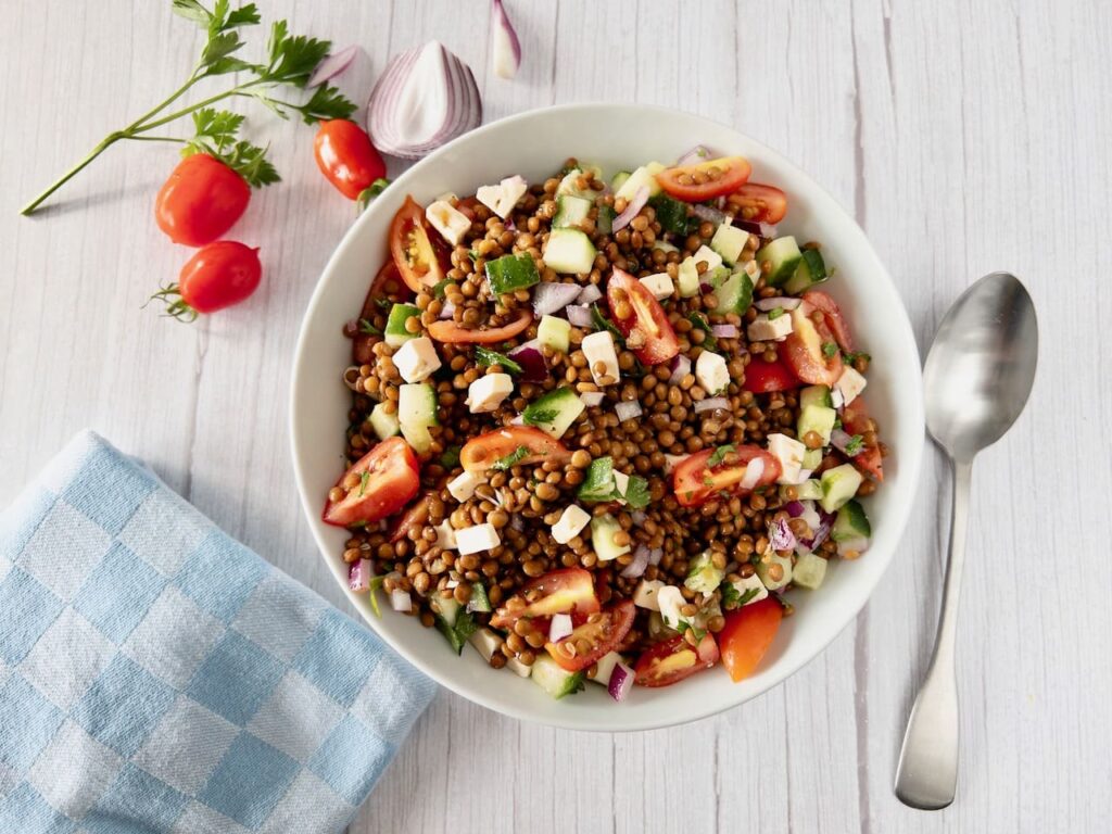 Griekse Linzen salade