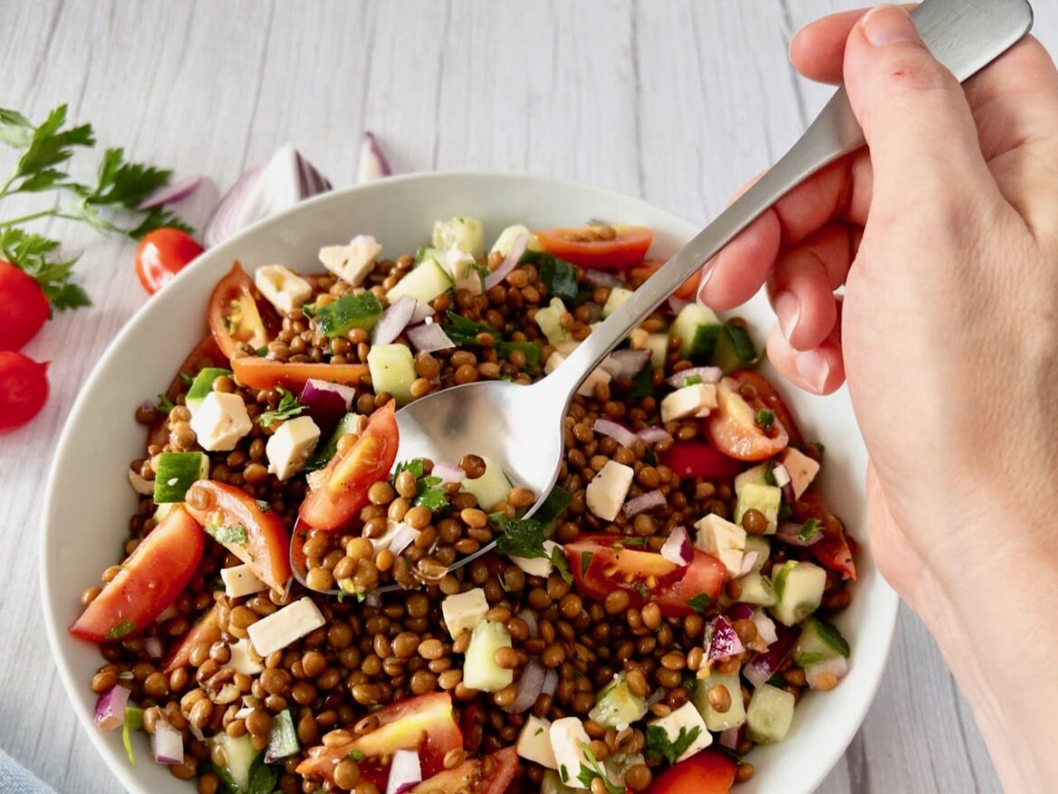 Griekse Linzen salade